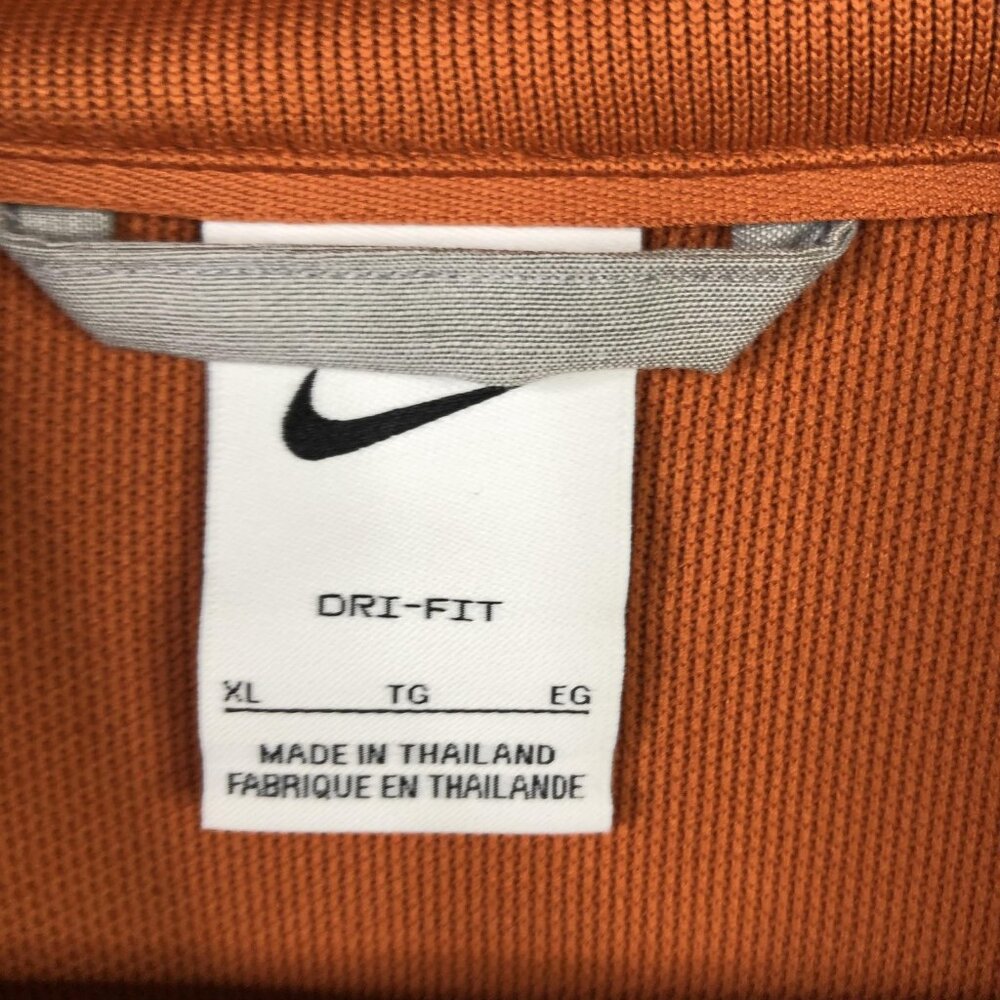Texas Longhorns Sweatshirt Mens XL Orange NCAA Football Nike Dri Fit Quarter Zip - Picture 7 of 16